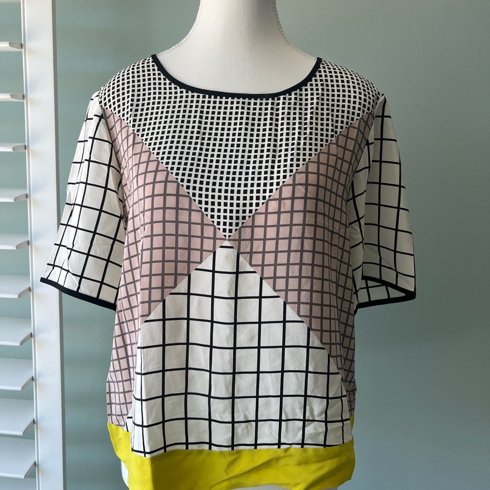Trina Turk Multicolor Geometric Blouse
